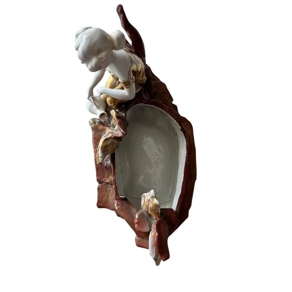 Antique Ernst Wahliss Porcelain Centerpiece – Art Nouveau Bisque Figurine